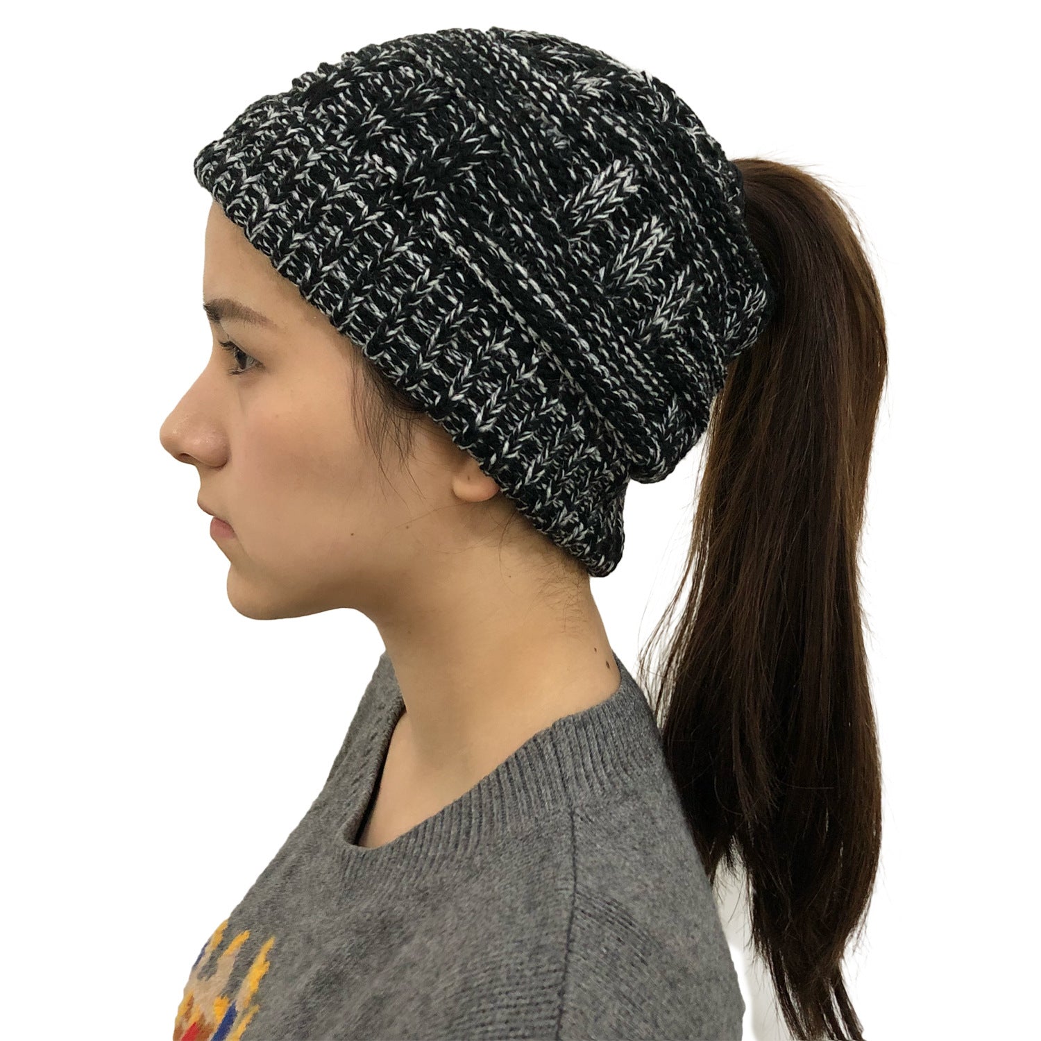 Soft Knit Ponytail Winter Hat for Women – Warm Wool Beanie with Stretch Fit & Hair-Friendly Opening What Else You Got?