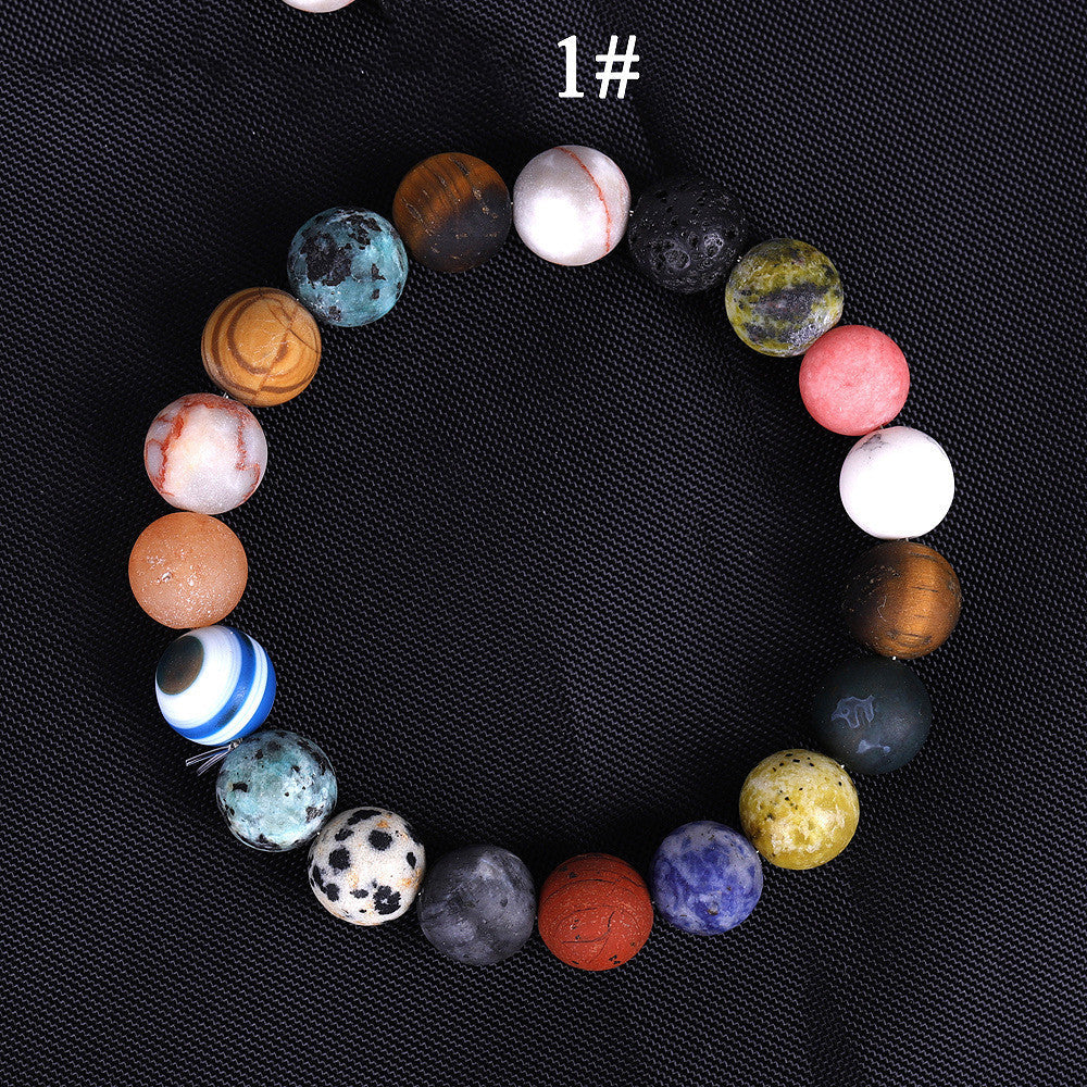 Solar System Planet Bracelet – Natural Stone Chakra Mala Bead Bracelet (Unisex, Handmade) What Else You Got?