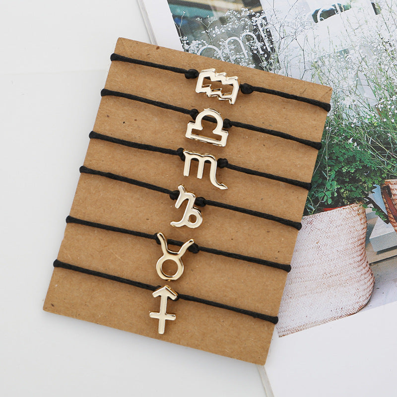 12 Constellation Zodiac Sign Rope Bracelet Adjustable Couple Bracelets What Else You Got?