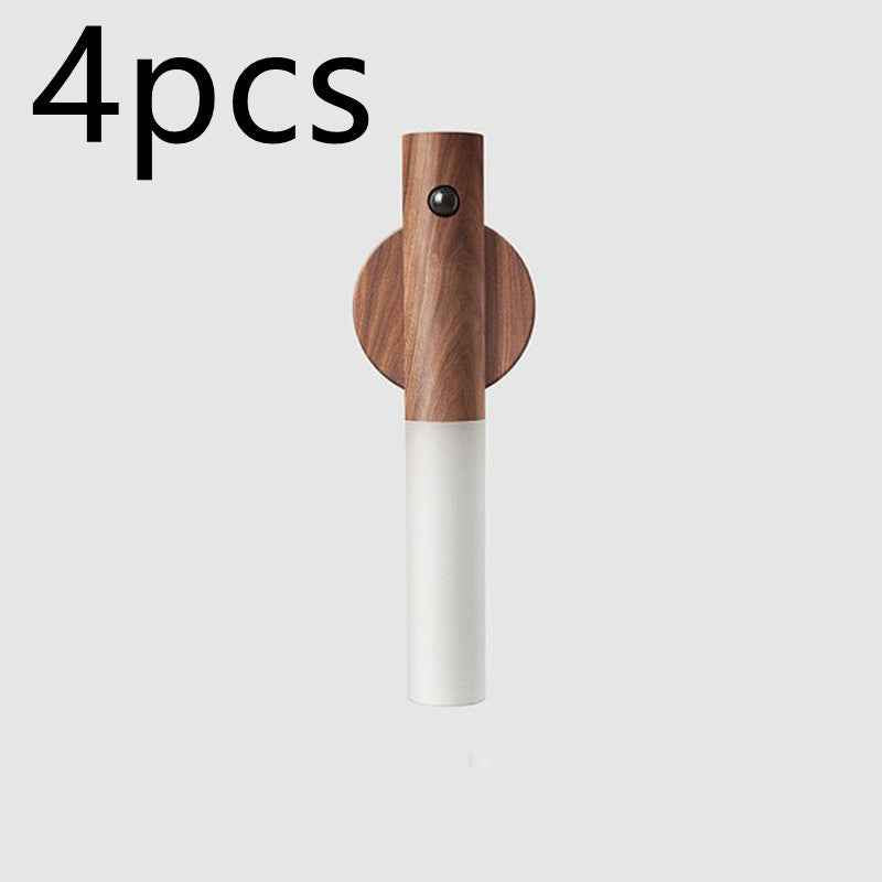 LumiGlow™ Magnetic Motion Sensor Night Light – USB Rechargeable Wooden LED Wall Lamp