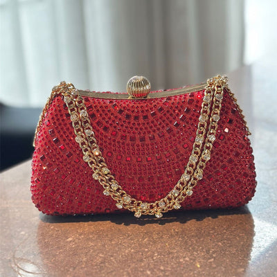 Rhinestone Evening Clutch – Diamond-Inlaid Bridal & Party Bag for Weddings and Galas
