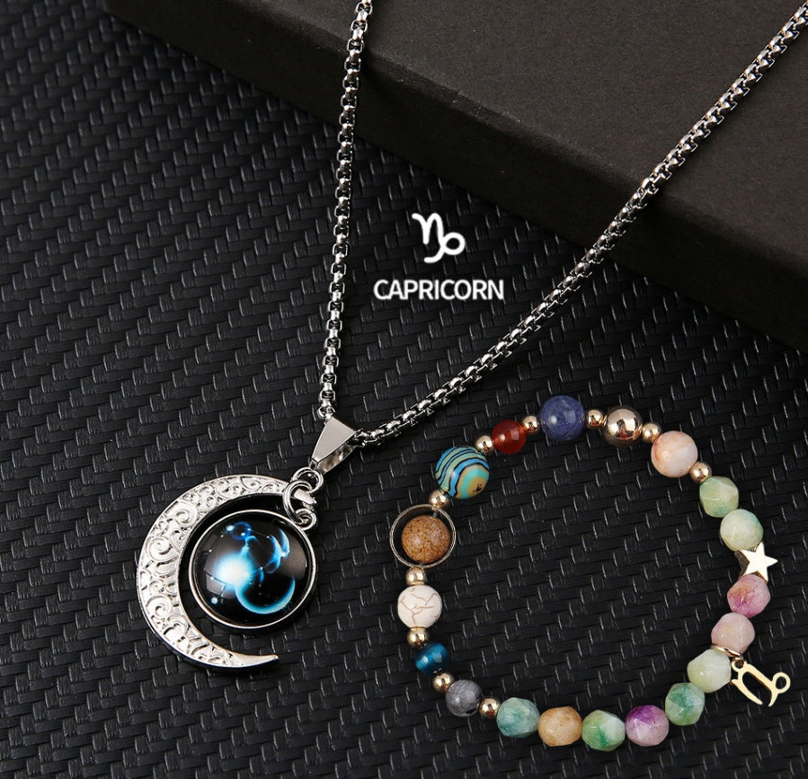 Natural Stone Necklace Set For The 12 Zodiac Signs What Else You Got?