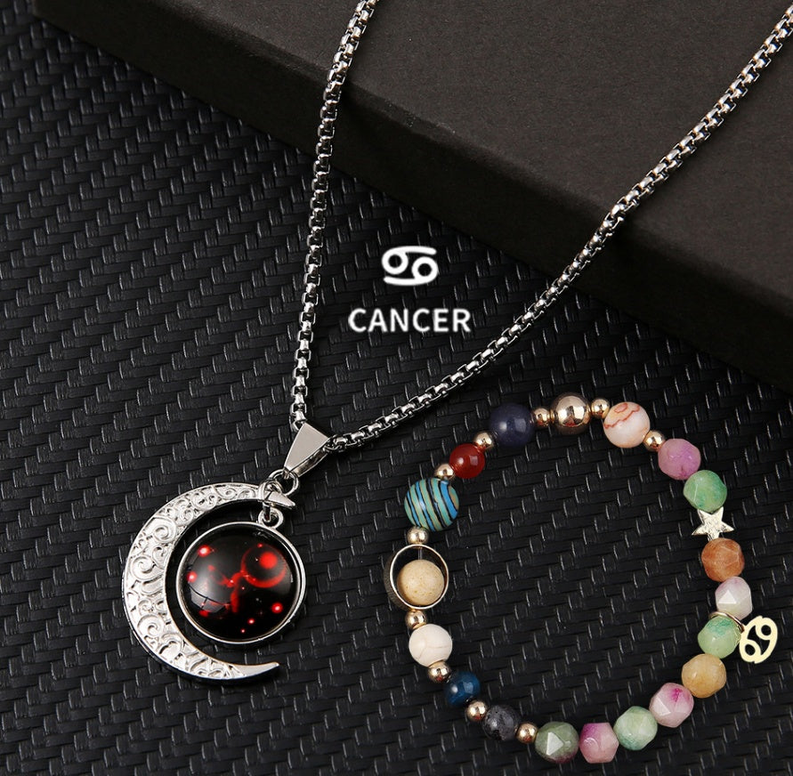 Natural Stone Necklace Set For The 12 Zodiac Signs What Else You Got?