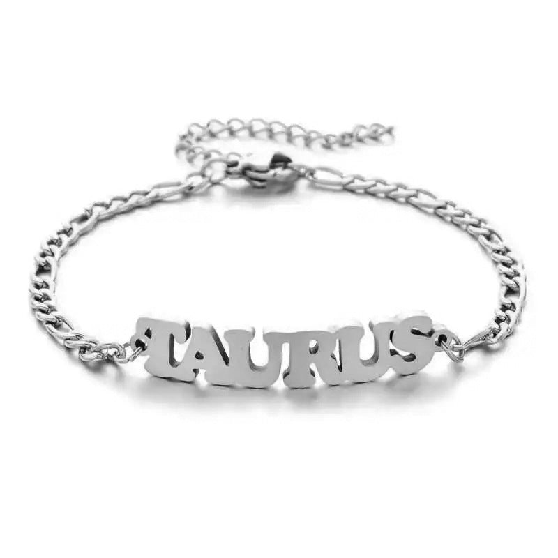 Stainless Steel Zodiac Letter Bracelet What Else You Got?