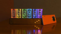 Vintage Nixie Tube Clock with 16M Colors | USB-Powered LED Night Light & Bedroom Decor