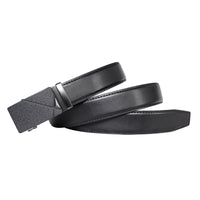 Ratchet Automatic Buckle Leather Belt for Men – Sliding Buckle Dress Belt