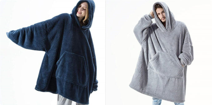Oversized Wearable Blanket Hoodie – Double-Sided Fleece Sweatshirt with Big Pocket What Else You Got?