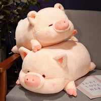 Adorable Pig Plush Throw Pillow – Soft Stuffed Animal in 2 Styles & 3 Sizes | Christian Gift Idea