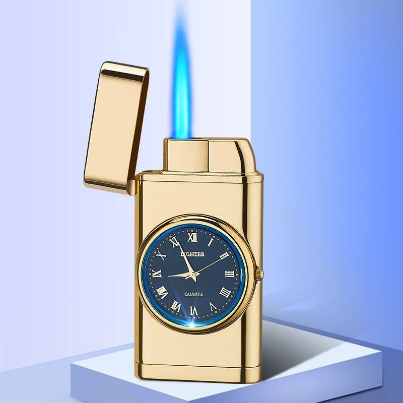 2‑in‑1 Watch Lighter – Real Dial Wristwatch with Windproof Blue Flame Torch (Refillable Butane What Else You Got?