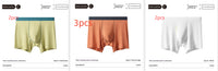 Mens Bamboo Pulp Fiber Extended-length Athletic Underwear