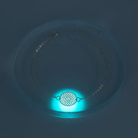 Glow-in-the-Dark Floral Bracelet – Luminous Flower Bangle