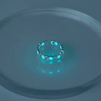 Glow-in-the-Dark Honeycomb Ring – Luminous Geometric Statement Jewelry