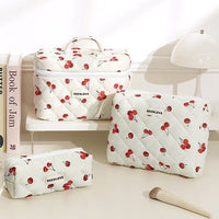 Travel Cosmetic Bag – Portable Cotton Makeup & Skincare Organizer