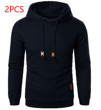 Men's Jacquard Hooded Sweater Long-sleeved Hoodie Warm Solid Sports Top What Else You Got?