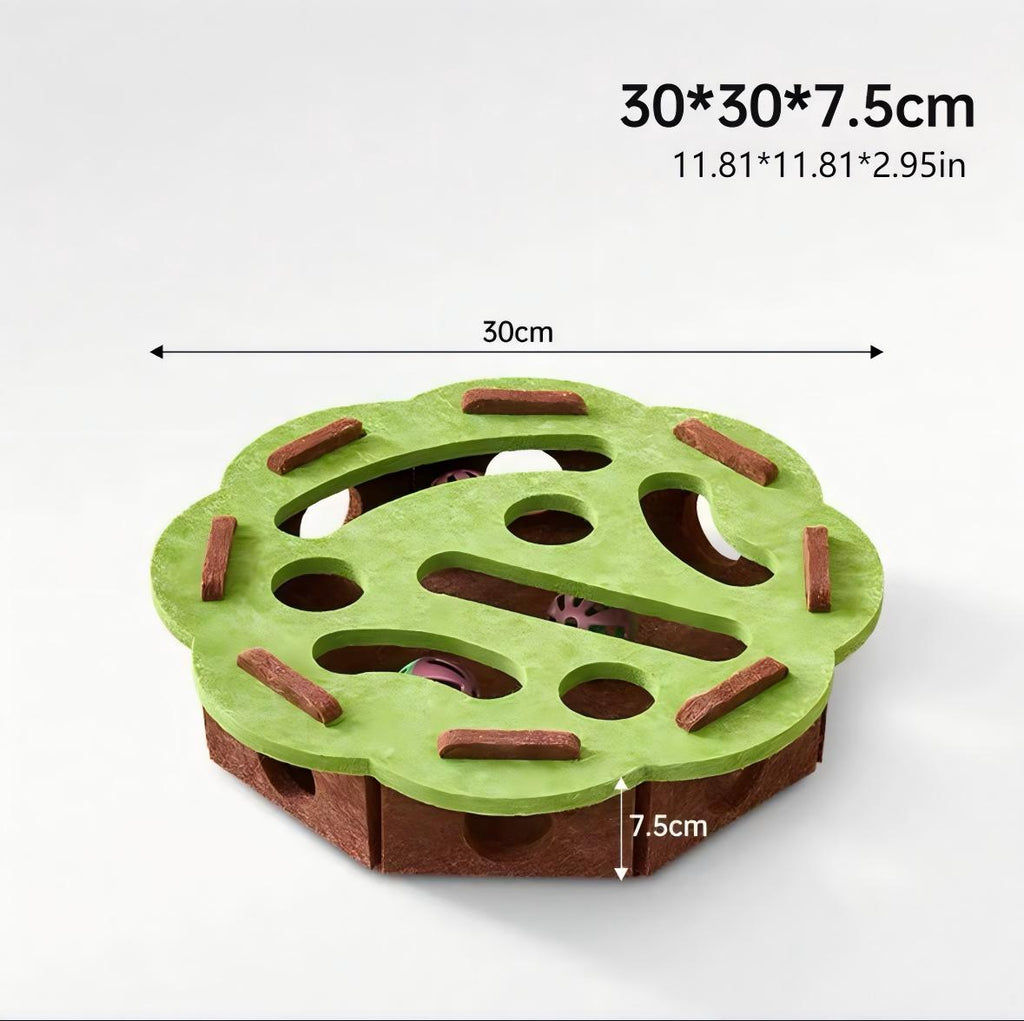 Interactive Cat Puzzle Toy With Maze Tunnel, Bell Ball & Pathways - No Batteries Needed, Durable Felt Construction - Mental Stimulation & Hunting Exercise For Indoor Cats - Pet Exercise Toy For All Br What Else You Got?