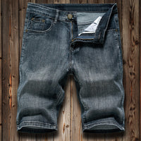 Summer Stretch Denim Shorts Mens Capri Pants