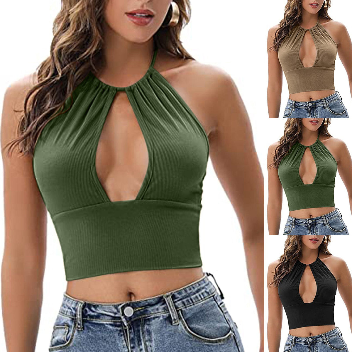 Summer Halter Camisole Vest - Modest & Stylish Women's Top with Hollow Design