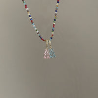 Y2K Rhinestone Gummy Bear Necklace – Candy Beaded Statement Jewelry