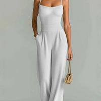 Women's Casual Ribbed Jumpsuit – One-Piece Chic Outfit with Elastic Waist (Apricot, White, Black & More)