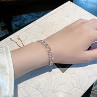 Sparkling Rhinestone Adjustable Bracelet – Dazzling Crystal Bling Jewelry for Women – Korean Fashion Jewelry