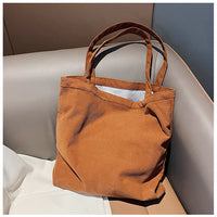 Large Corduroy Tote Bag - Spacious & Stylish Christian Shoulder Bag for Everyday Use