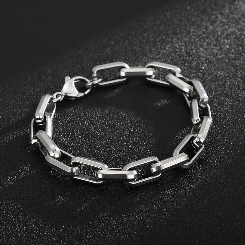 Men's Titanium Steel Bracelet Ins Niche Design Hip-hop Geometric Bracelet What Else You Got?