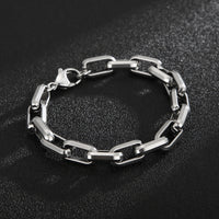 Men's Titanium Steel Hip-Hop Geometric Bracelet - Stylish & Durable Christian Jewelry