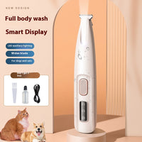 Waterproof Dog Paw Trimmer with LED Display – Pet Grooming Clipper