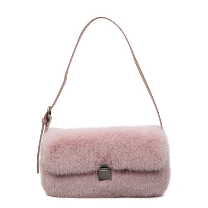 Retro Plush Underarm Shoulder Bag – Soft PU Fashion Armpit Bag for Women What Else You Got?