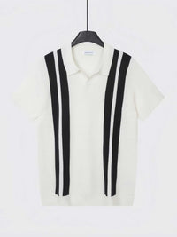 Summer Color-Block Knitted Versatile Business-Casual Shirt