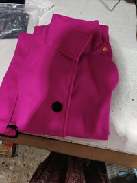 Women’s Medium-Length Casual Coat – Polyester Long-Sleeve Jacket S–2XL
