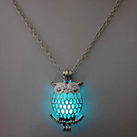 Glow-in-the-Dark Owl Necklace – Luminous Wisdom Pendant for Night & Day