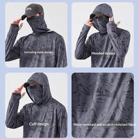 Mens Ice Silk Sun-Protective Jacket UV Protection Lightweight And Breathable