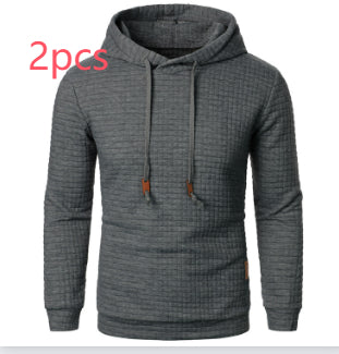Men's Jacquard Hooded Sweater Long-sleeved Hoodie Warm Solid Sports Top What Else You Got?