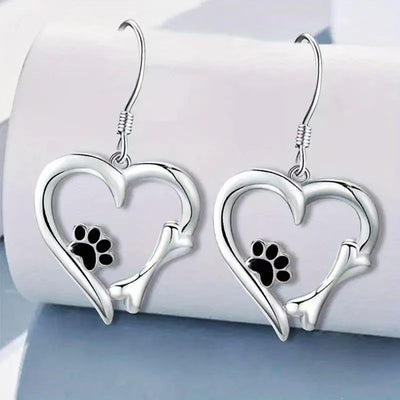 925 Sterling Silver Geometric Heart Earrings – Minimalist Women’s Jewelry