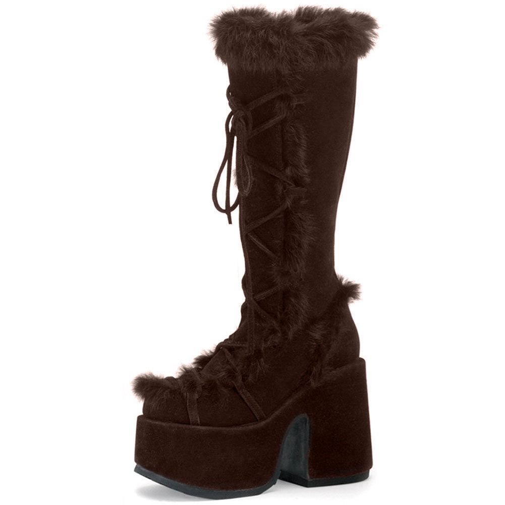 New Women's Fashion Thick Bottom Fur High-heeled Boots What Else You Got?