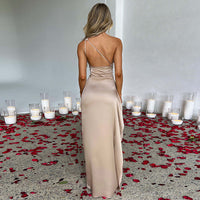 Elegant One-Shoulder Satin Dress – Summer Party & Evening Wear for Women