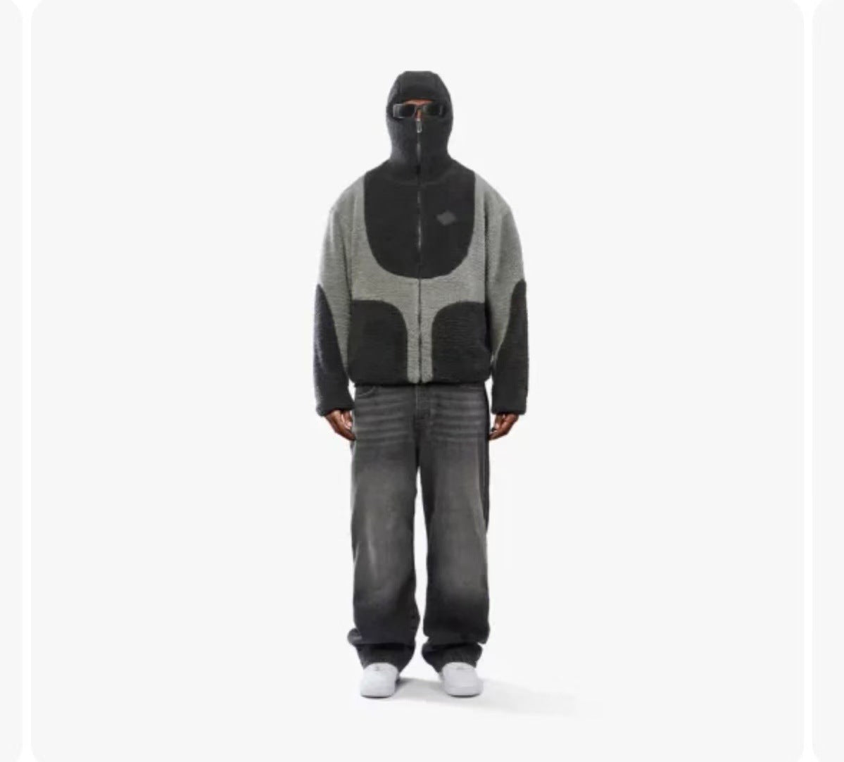 Men's Fashion Lamb Wool Hooded Zipper Coat Sweatshirt Patchwork Line Design Male Tops Casual What Else You Got?