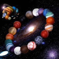 Solar System Planet Bracelet – Natural Stone Chakra Bead Jewelry for Everyday Wear