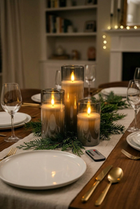 LED Flameless Candle with Remote – Realistic Swinging Flame & Glass Design