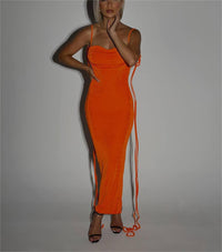Elegant Backless Summer Dress - Modest & Stylish Lace-Up Camisole Gown