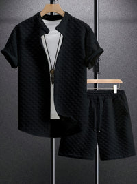 Men's Breathable Summer Shirt & Shorts Set