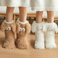 Cozy Fleece Snow Socks – Anti-Slip Winter Warmers with Adorable Pet Designs (One Size Fits Most)