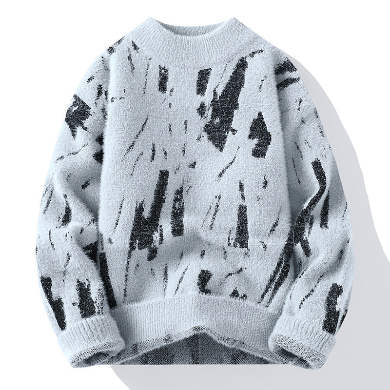 Men’s Winter Fleece‑Lined Thickened Sweater What Else You Got?