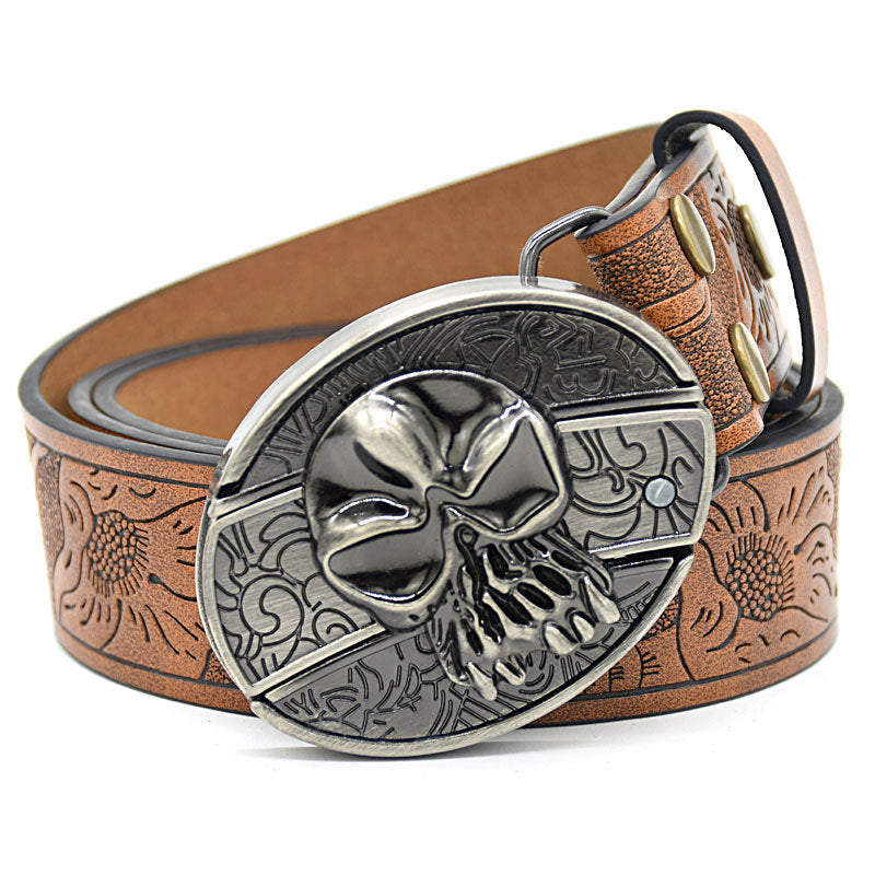 Personality Student Trendy Printing Engraving Smooth Buckle Knife Embossing Belt What Else You Got?