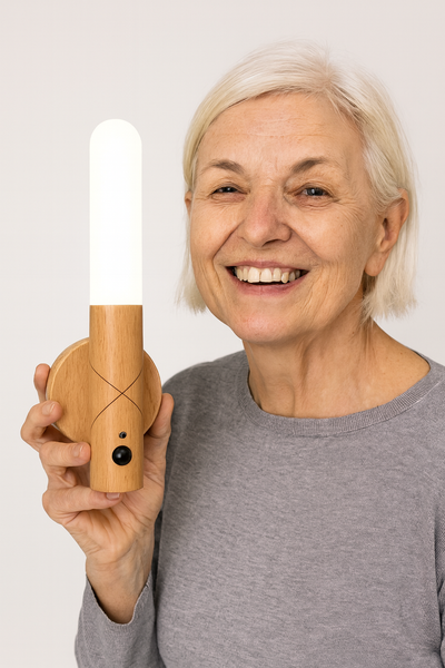 Magnetic Wooden Wall Lamp – USB Rechargeable Wireless Light for Stairs & Hallways