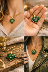 Zodiac Heart Necklace – Personalized Constellation Pendant for Her | All 12 Signs