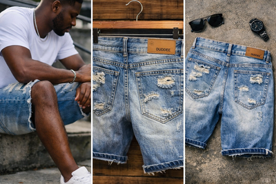 Men's Trendy Distressed Denim Shorts – Streetwear Fashion