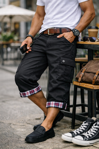 Men's Summer 7-Point Cropped Casual Pants – Breathable & Relaxed Fit