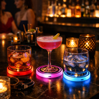 7-Color LED Car Cup Holder Coaster – USB & Solar RGB Ambient Light – Perfect Gift for Drivers